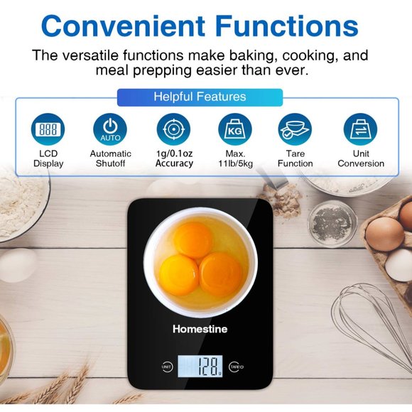 Electronic Food Scale 11lb Digital Kitchen Scale Grams & oz Postal Scale 8x6 - Picture 3 of 7